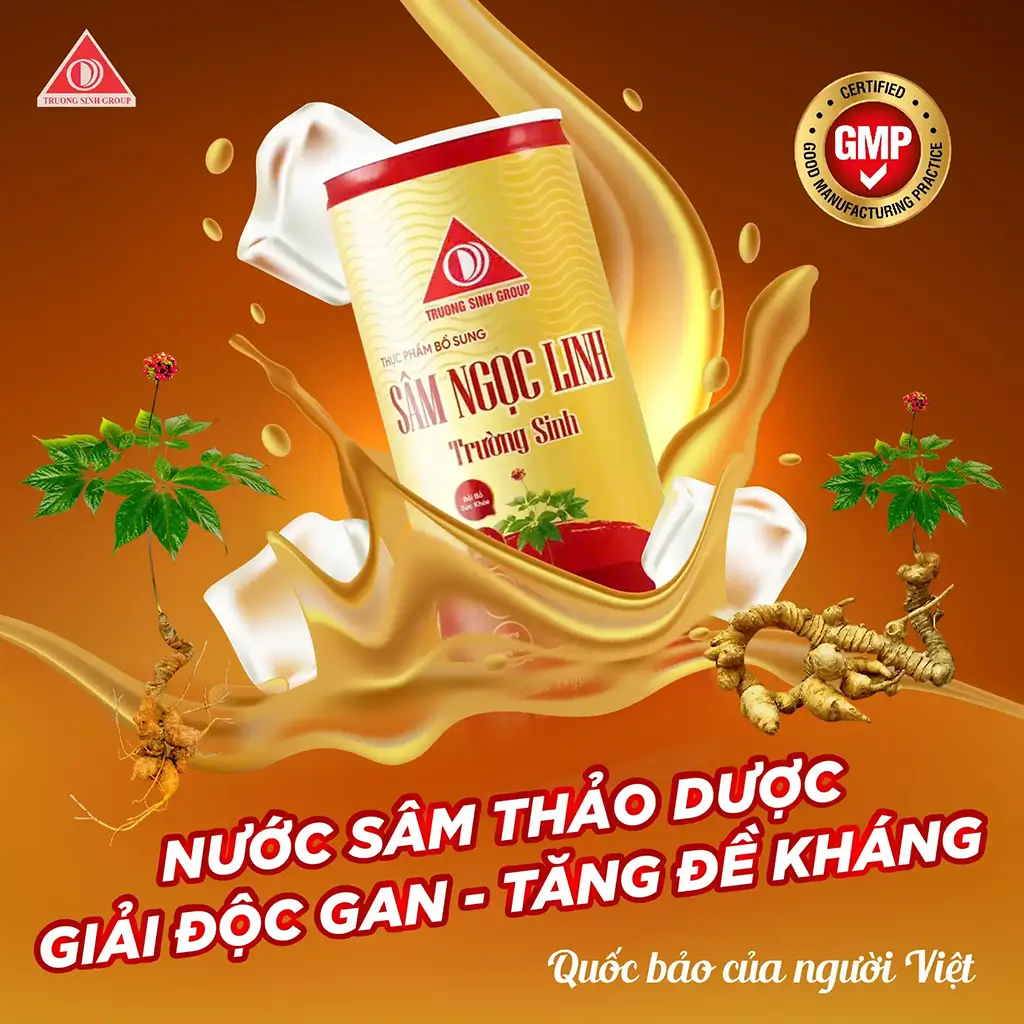 sâm ngọc linh trường sinh đỏ giải độc gan, tăng đề kháng