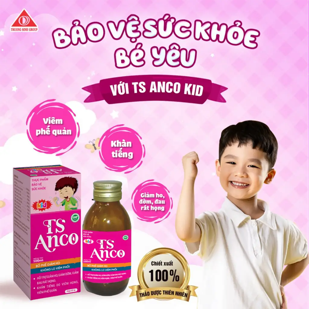 Siro Ho Trường Sinh Anco Kid bảo vệ toàn diện hệ hô hấp của bé.